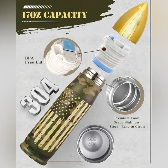 Thermos Camouflage Bullet - Picture 2 of 7